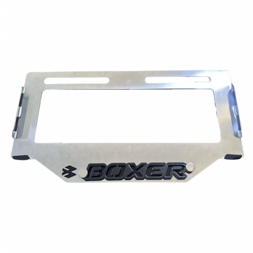PORTA PLACA BOXER EN ACERO 3D