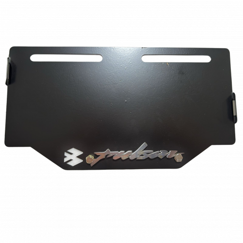 PORTA PLACA EN ACERO NEGRO 3D PULSAR