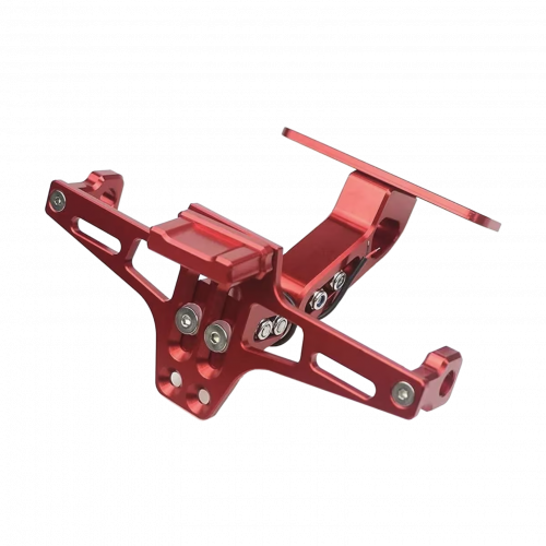 PORTA PLACA RETRACTIL CON LUZ ROJO