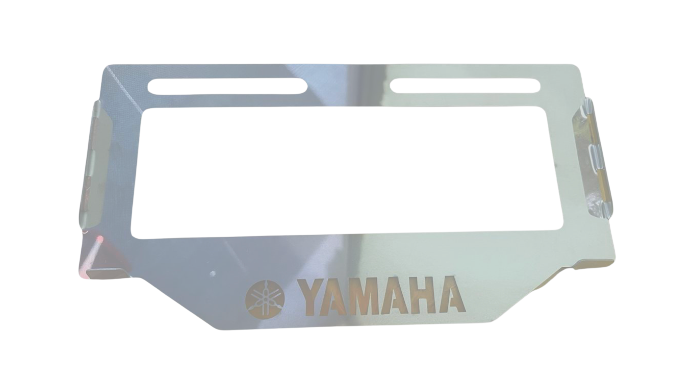PORTA PLACA EN ACERO NEGRO 3D YAMAHA