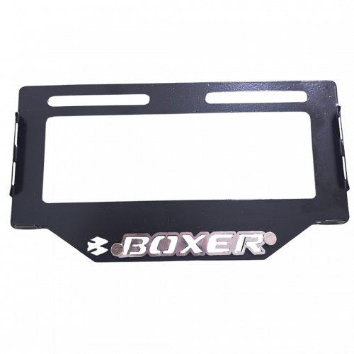 PORTA PLACA NEGRO 3D BOXER